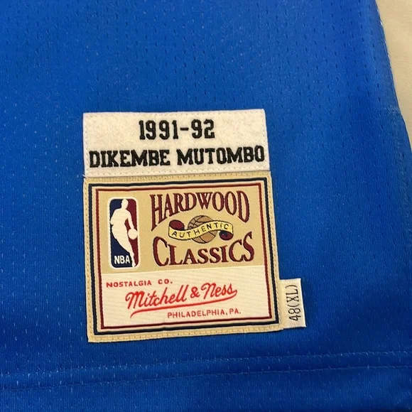 Mitchell & Ness Denver Nuggets Authentic Dikembe Mutombo jersey sz XL! - Picture 2 of 6